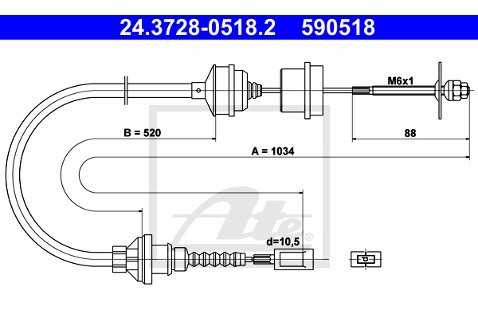 ATE Cięgno, sterowanie sprzęgłem 24.3728-0518.2