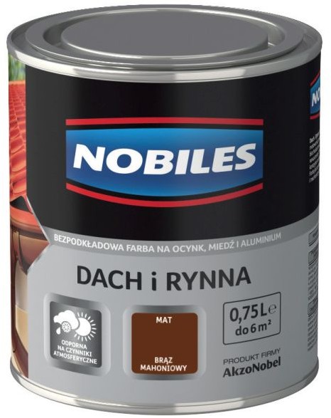 Nobiles Emalia Dach i Rynna mahoń 0 75 l