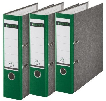 Leitz segregator wysokiej jakości, A4, 3 szt. w zestawie, zielony szeroki 4002432365463