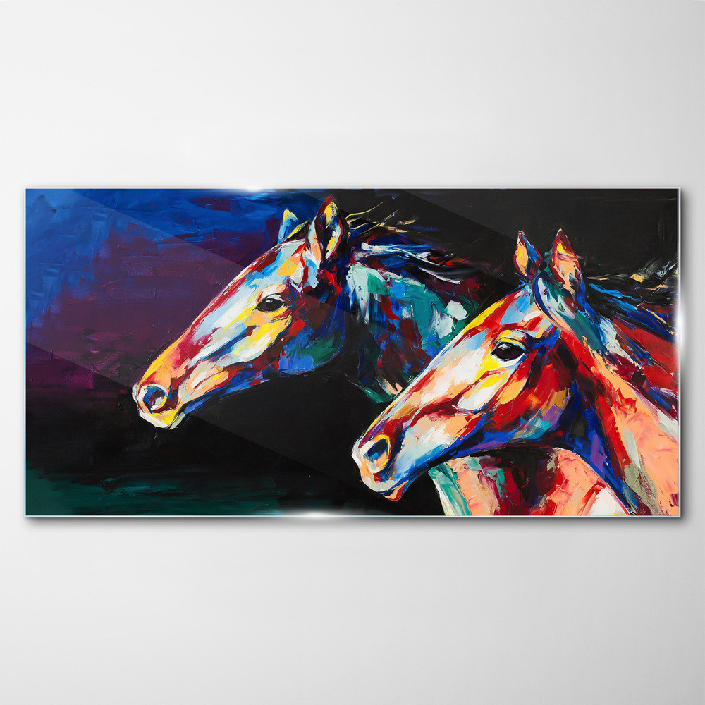 PL Coloray Obraz Szklany Zwierzęta Konie 140x70cm