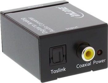 InLine Adapter AV Audio converter Digital to Analog, input Toslink or RCA (65002)