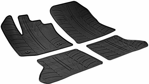 AZUGA Gumowa mata Dacia Dokker więcej Clips kombnierki do profilu T, 4-częściowy zestaw Rubber ponieważ Mats