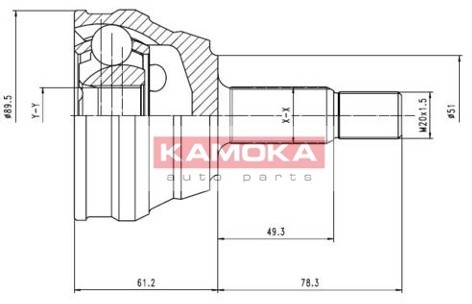 KAMOKA Przegub napdowy - kompletny 7094