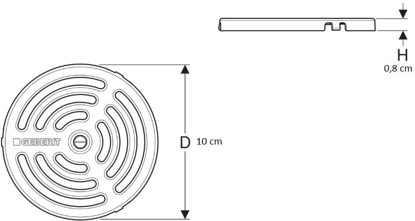 Geberit Kratka przykręcana 154.317.00.1