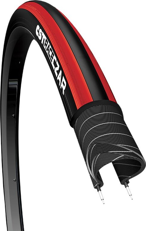 CST Opona CZAR PRO 700x25C C-1406 czarno-czerwona zwijana 183118