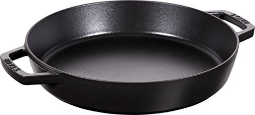 Staub 40511  073  0 patelnia z dwoma uchwytami, żeliwo, czarny, 34 cm 1313425