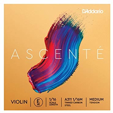 DAddario Ascenté struna skrzypce E, skala 1/16, średnie napięcie A311 1/16M