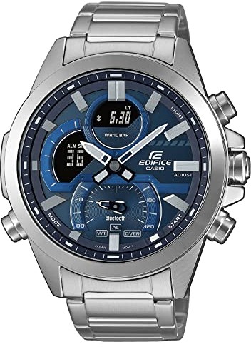 Casio CASIO analogowy ECB-30D-2AEF, srebrny, srebro ECB-30D-2AEF