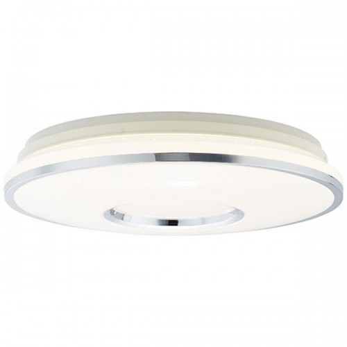 Brilliant VISITATION Biało-srebrna LED 32W Barwa światła zmienna 3000-6000K RGB ściemnialna z pilotem z tylnym podświetleniem Lampa sufitowa G97044/58 G97044/58