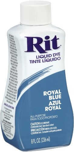 Rit Dye RIT Dye Liquid Dye, 8-ounce materiału, czarna, królewski błękit, 227 g 8-29