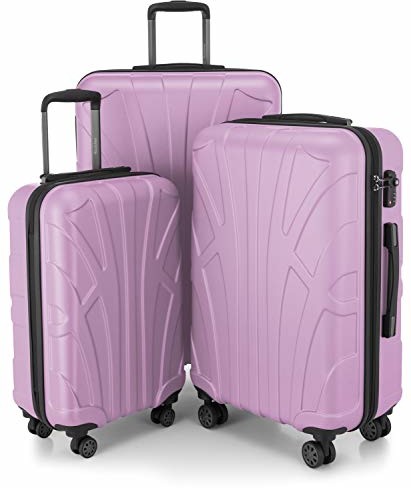 SUITLINE Suitline walizka w 3 rozmiarach, walizka na kółkach, walizka na kółkach, walizka na kółkach, walizka podróżna (55 cm, 66 cm, 76 cm) podwójne kółka, 15 S2, kolor: bez