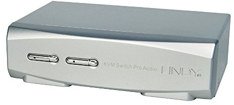LINDY Lindy 39304 nowoczesna DisplayPort 4 K Desktop KVM oraz USB 2.0 Sharing Switch do podłączenia Srebrny 39304