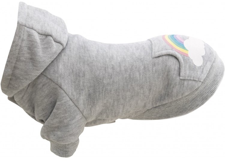Trixie Rainbow Falls, bluza z kapturem, dla psa, jasnoszara, XXS: 18 cm