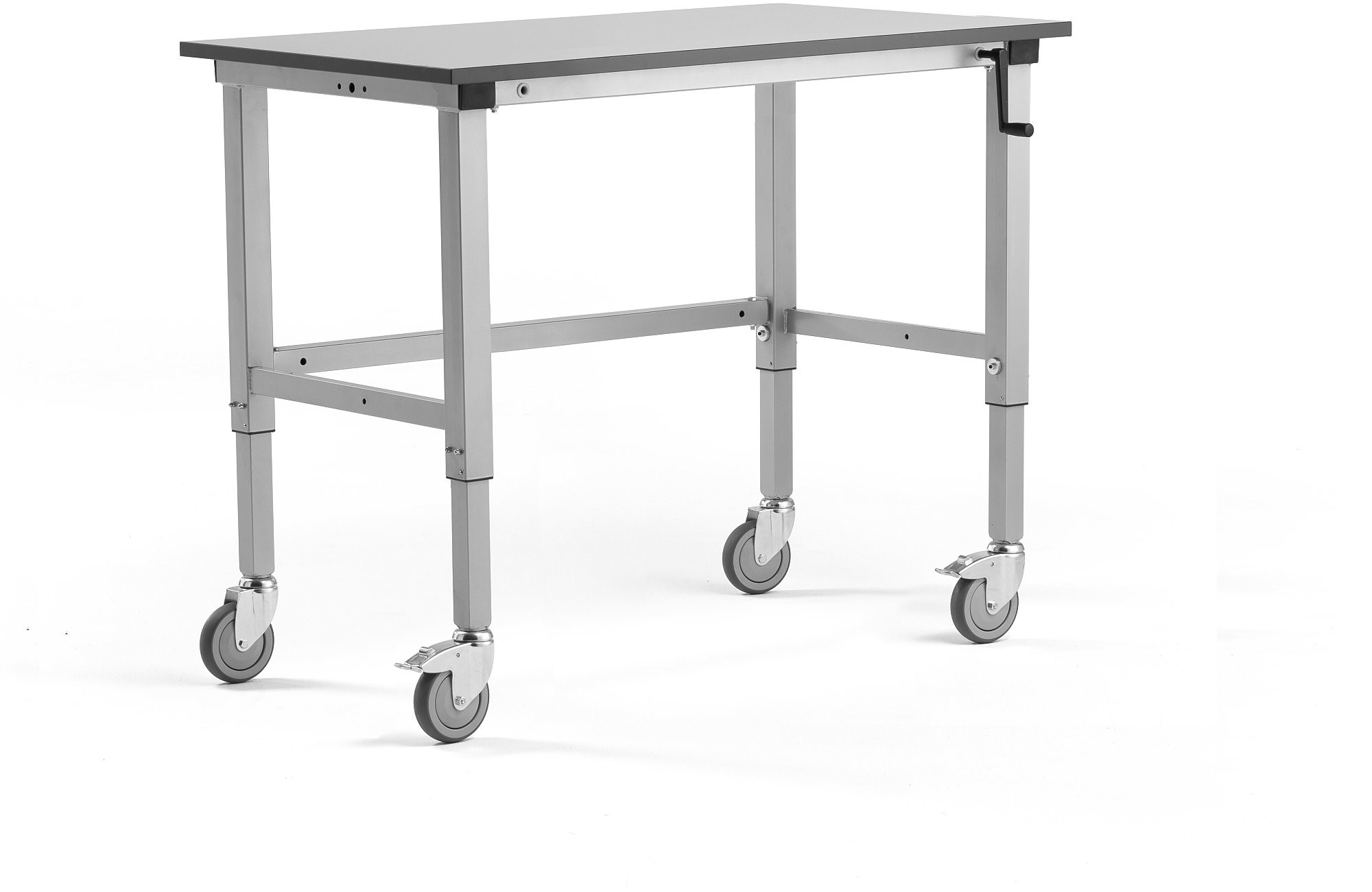 AJ Produkty Regulowany ręcznie stół roboczy Motion, 150 kg, 1200x600 mm, szary