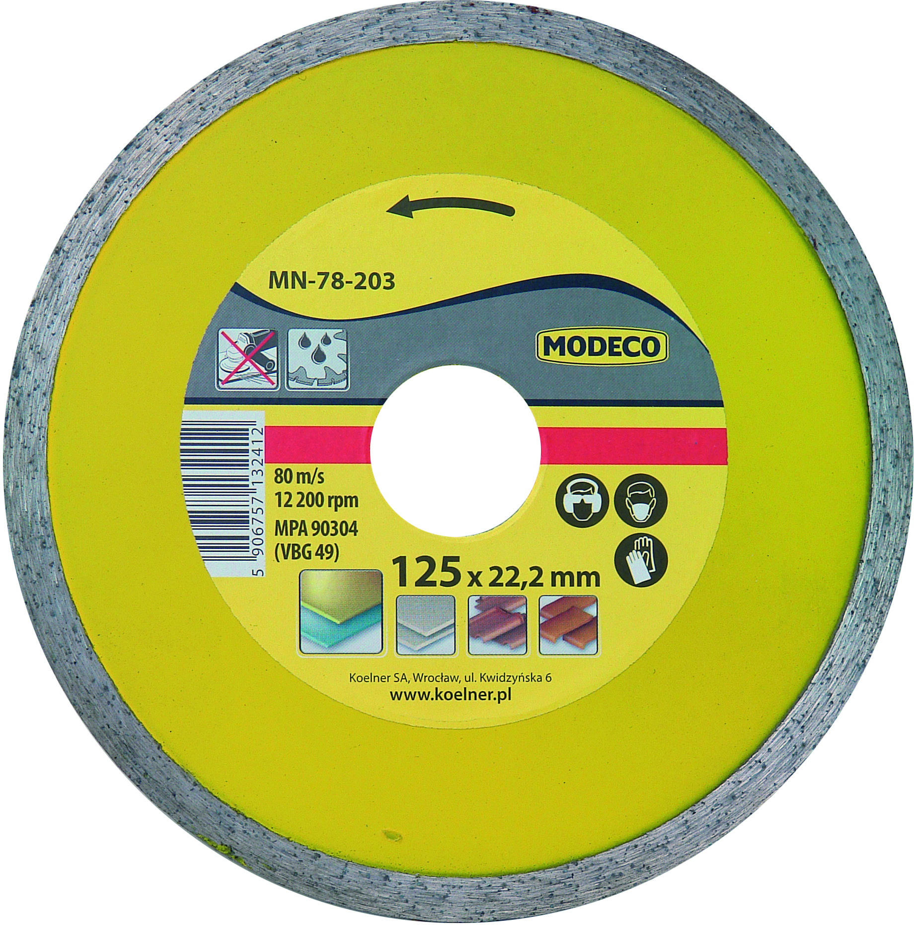 Modeco ściernica diamentowa pełna 125 mm Mars marki MN-78-203