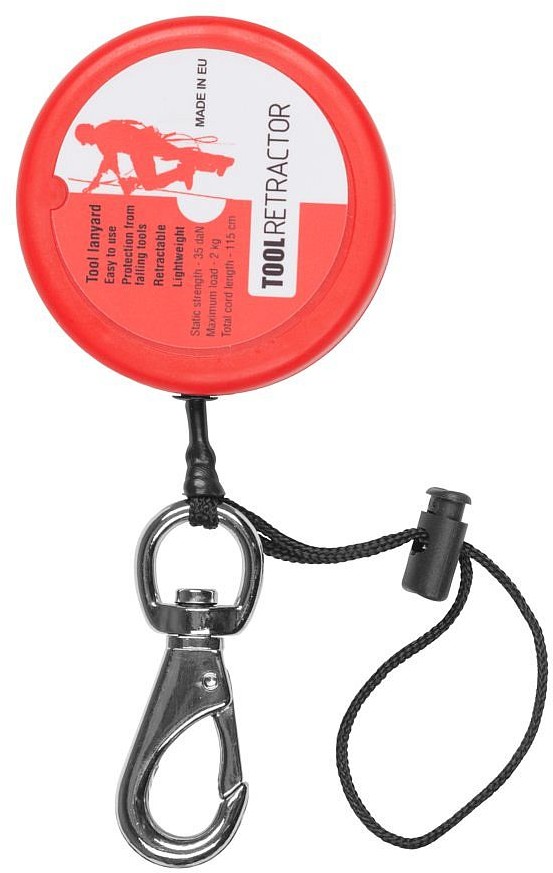 PROTEKT AY 013 - Samozwijająca linka narzędziowa + sznurek, maksymalne obciążenie 2 kg - 115 cm. AY013
