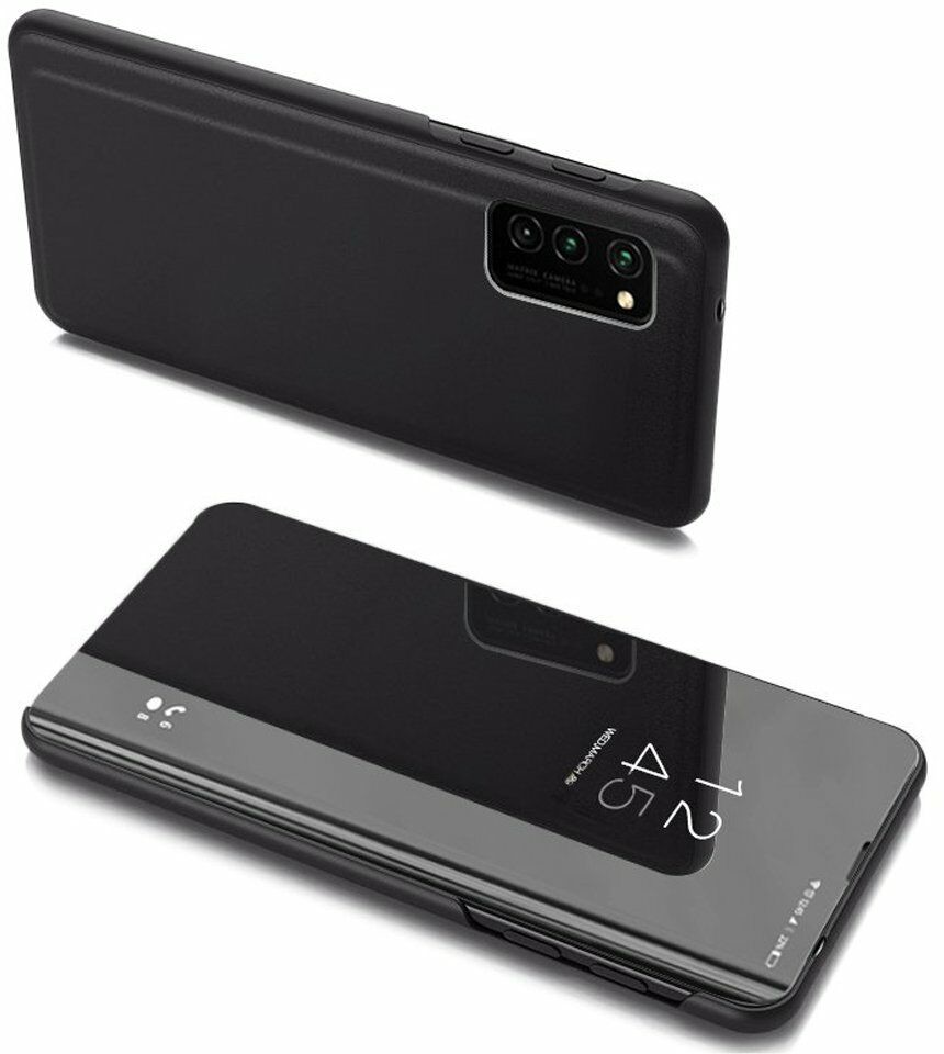 Hurtel Clear View Case futerał etui z klapką Samsung Galaxy A03s (166,5) czarny