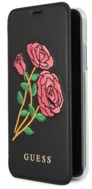 Guess GUFLBKPXEROBK book iPhone X czarny Flower Desire