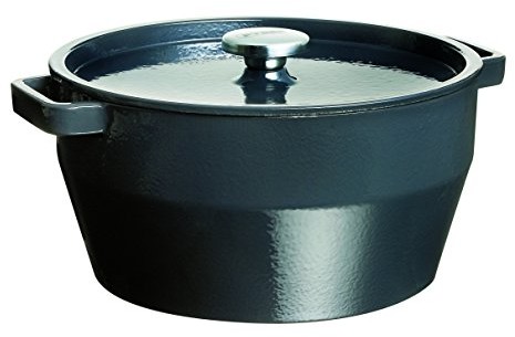 Pyrex Slow Cook duszonych emaliowany garnek okrągły, żeliwo, Carbon, węgiel Szary, 28 cm SC4AC28/5041