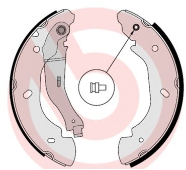 BREMBO Zestaw szczęk hamulcowych S 24 538