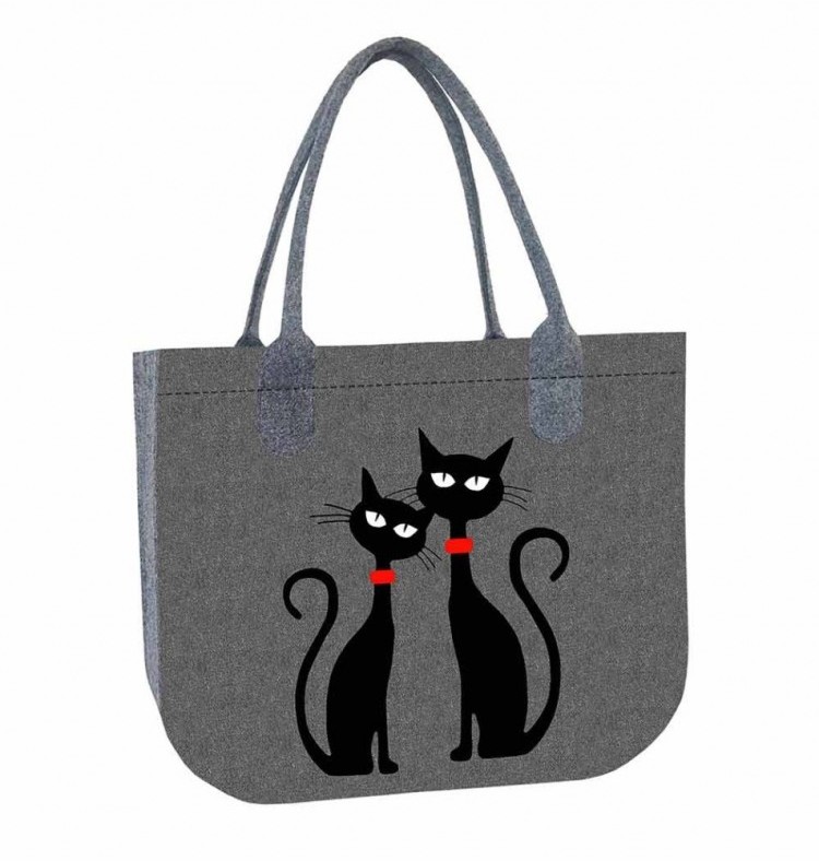 Recofun Torebka damska XL Black Cats