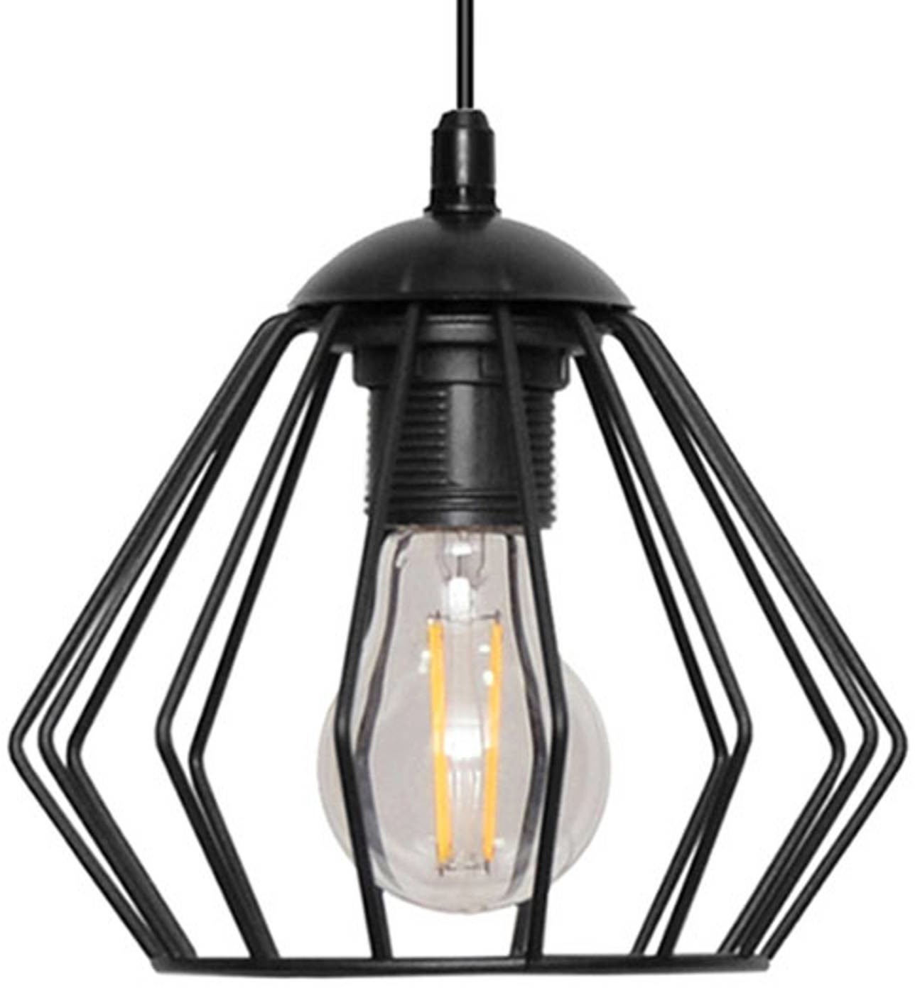 EULUNA Lampa wisząca Agat czarna, 1-punktowa