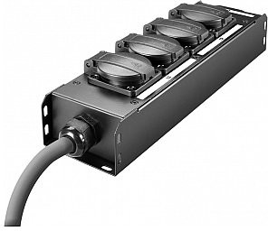 Adam Hall PROPORT 4 CEE - 4-gniazdkowa listwa zasilająca PROPORT 4 x IP54 CEE 16 A power input black & yellow power output AHPROPORT4CEE