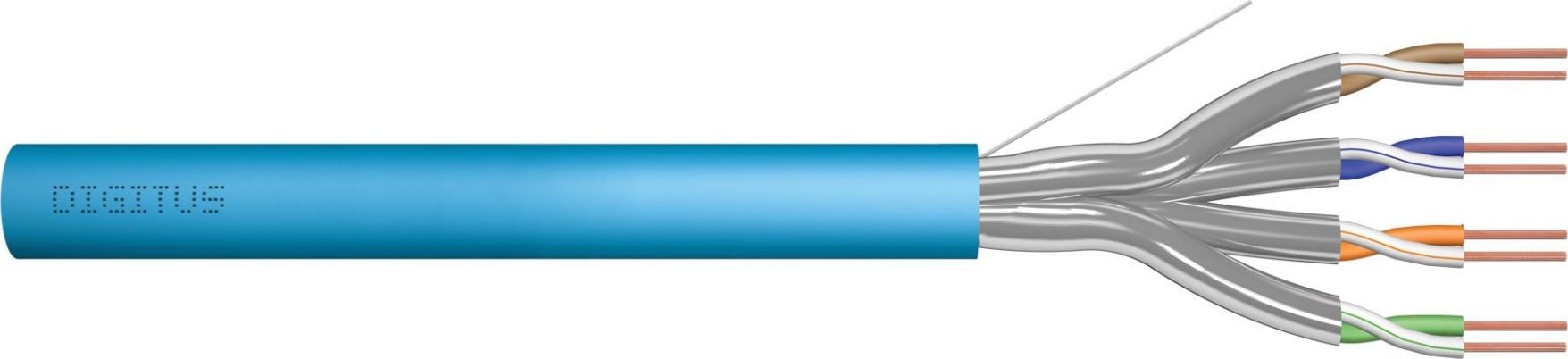 Digitus Kabel teleinformatyczny instalacyjny kat.6A U/FTP Dca drut AWG 23/1 LSOH 100m niebieski ofoliowany DK-1624-A-VH-1