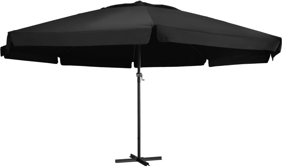 vidaXL Parasol ogrodowy na aluminiowym słupku, 500 cm, czarny vidaXL