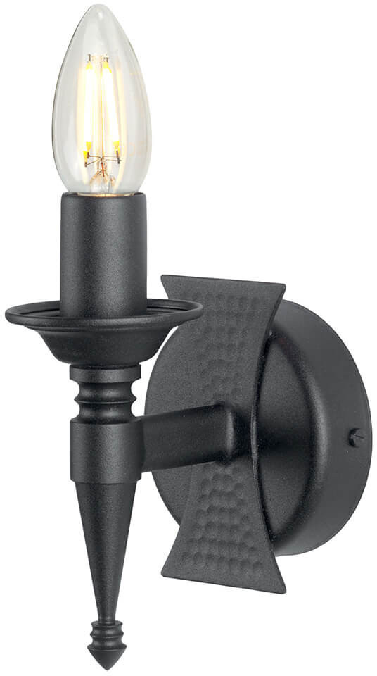 Elstead Lighting Kinkiet Saxon SAX1 BLK 1