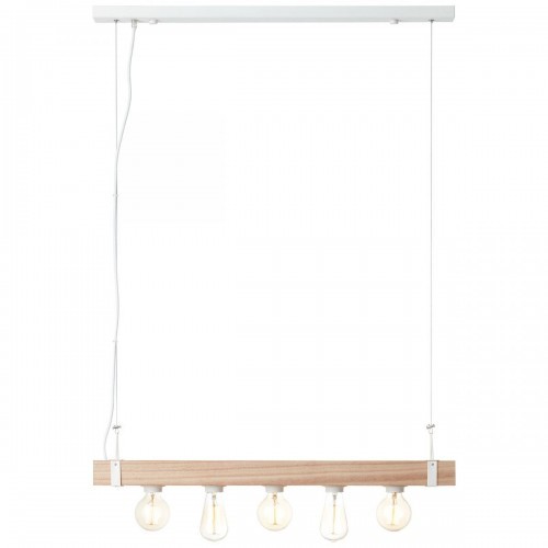 Brilliant WHITE WOOD Biały/Naturalny 5xE27 Lampa wisząca HK18248S75 HK18248S75