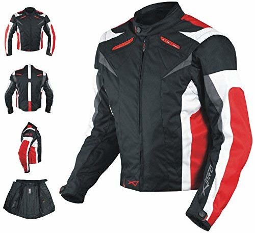 A-Pro A-pro kurtka motocyklowa z wyściółką CE Armored Textile Motorbike Racing Thermal Liner, czarno-czerwona, L 5180000010348