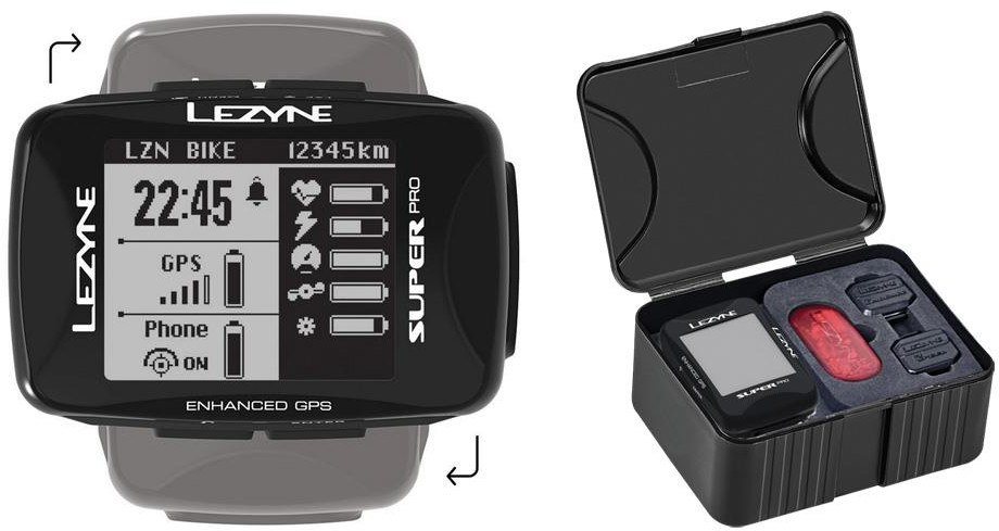 LEZYNE Licznik rowerowy SUPER PRO GPS HRSC LOADED (w zestawie opaska na serce + czujnik prędkości/kadencji) (NEW) LZN-1-GPS-SPR-V404-HS
