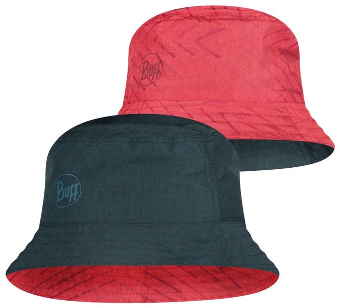 Buff Kapelusz Travel Bucket Hat Collage Red-Black