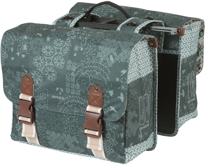 Basil Bohme Double Bicycle Bag MIK 35l, forest green 2021 Sakwy 18051
