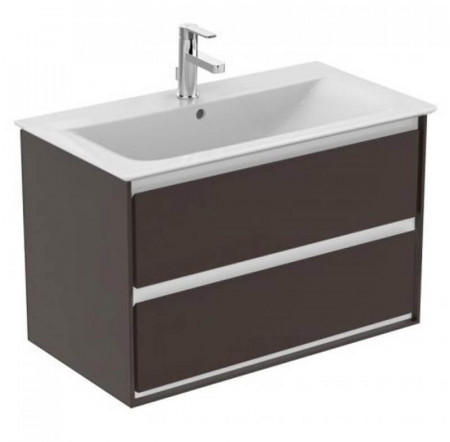 Ideal Standard Connect Air Szafka pod umywalkę 80x51,7x44 cm ciemnobrązowa mat/biała mat E0819VY