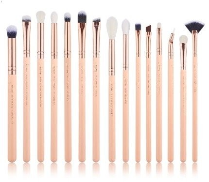 Jessup Jessup T447 Zestaw 15 pędzli do makijażu Peach puff/rose gold 44600-uniw