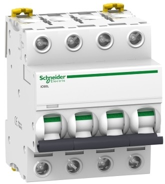 Schneider Wyłącznik-nadprądowy-4P-C-4A-15kA-iC60L-C4-4 A9F94404