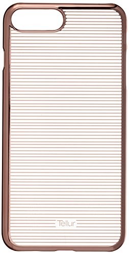 Tellur tellur tll122101 twardy pokrowiec ochronny do Apple iPhone 7 Plus poziome prążkowane Rose TLL122101