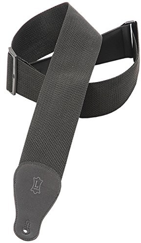 Levys levy kroki gitara pasek (polipropylenu, ok. 7,5 cm szerokości) czarna M8P3-BLK