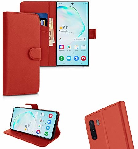 Samsung iPOMCASE Coque portfel pour Galaxy Note 10, Rouge Folio-NOTE 10-ROUGE-0