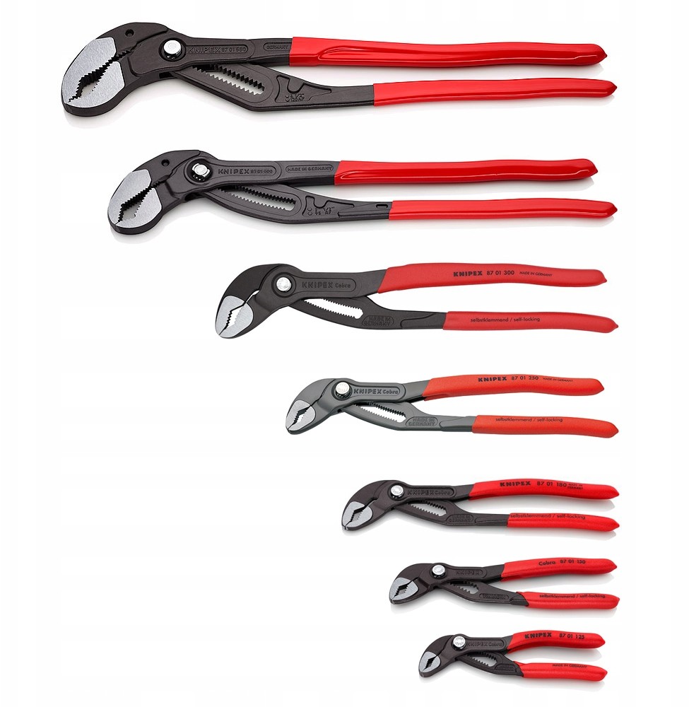 Knipex Największy zestaw Szczypce klucz 7x Cobra
