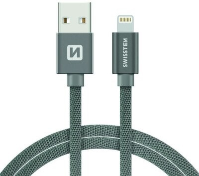 Kabel 8 - Pin Swissten 1,2m szary