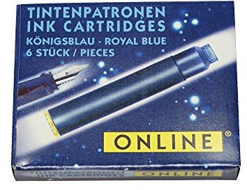 Online Schreibgeräte ONLINE tintenpatrone für online i wszystkich standardowych napełniacz systemów, niebieski 1 opakowanie OR/17012