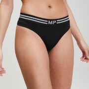 Myprotein Damskie bezszwowe stringi z kolekcji Essentials MP  czarne - XXS
