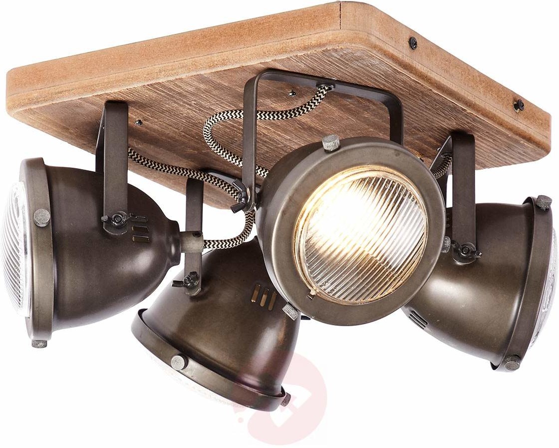 Brilliant 4-punktowa lampa sufitowa Carmen Wood