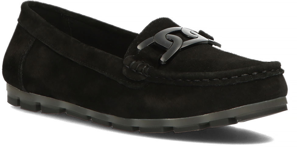 Filippo Skórzane mokasyny DP3630/22 BK czarne DP3630/22 BK