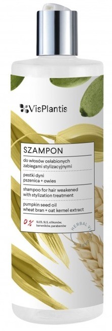 Vis Plantis Szampon do włosów osłabionych zabiegami stylizacyjnymi 400ml 36651-uniw