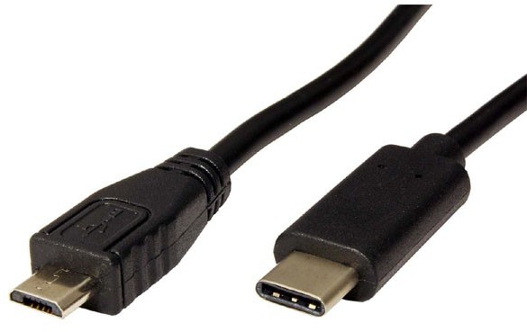 Red Fighter Kabel USB 2.0 USB micro B 2.0 M USB C M 0.2m okrągły czarny plastic bag (KUBHXTX02B01)
