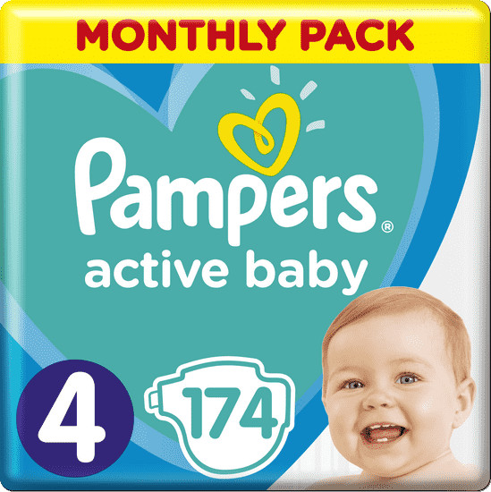 Pampers Active Baby 4 174 szt.